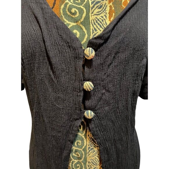 Jamie Brooke Women's Size 20 Maxi Dress Fake 2 Piece Dress Tie Back Short Sleeve - Picture 3 of 8